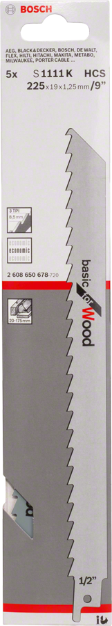 להב מסור גומלין לעץ Bosch S 1111 K HCS.