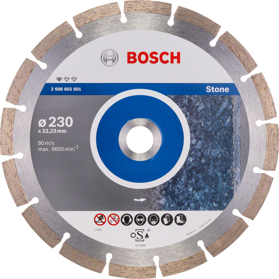 דיסק חיתוך יהלום של Bosch לאבן 230 מ"מ.