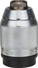 צ'אק ללא מפתח של Bosch , מצופה כרום מט.