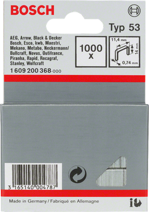 סיכות Bosch Type 53 11.4 מ"מ 1000×.