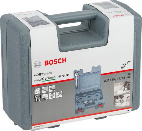 סט חיתוך יהלום קרמי Bosch DrySpeed 25-51 מ"מ.