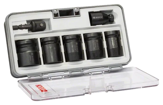 סט בוקסות 7 חלקים של Bosch 13-24 מ"מ במארז אחסון.