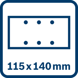 גיליון ליטוש 115 x‏ 140 מ"מ, 6 חורים 