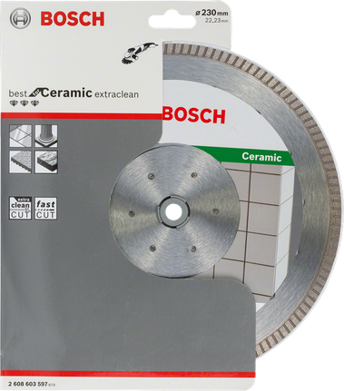 דיסק חיתוך יהלום של Bosch 230 מ"מ לקרמיקה.