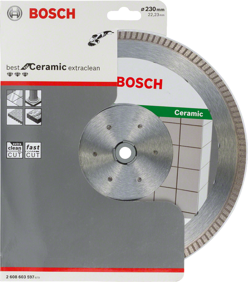 דיסק חיתוך יהלום של Bosch 230 מ"מ לקרמיקה.