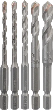 סט מקדחי אריחי קרמיקה HEX-9 5 חלקים של Bosch לגודל 4-10 מ"מ.