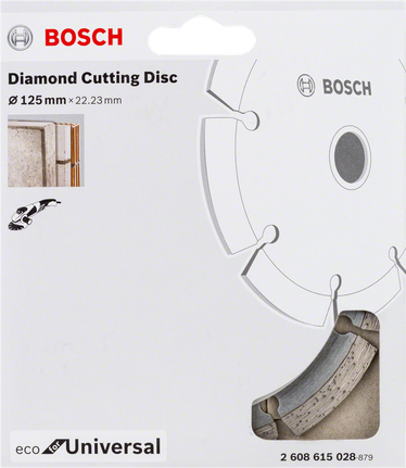 דיסק חיתוך יהלום Bosch 125 מ"מ אוניברסלי.