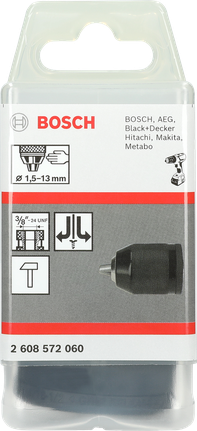 צ'אק מקדח Bosch 3/8 אינץ', 1.5-13 מ"מ.