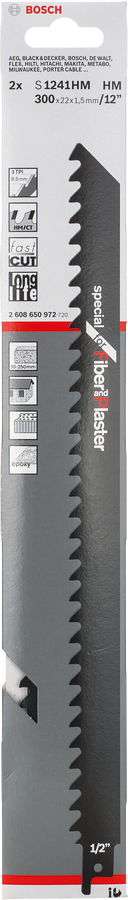 להב מסור גומלין Bosch S 1241 HM בגודל 12 אינץ'.