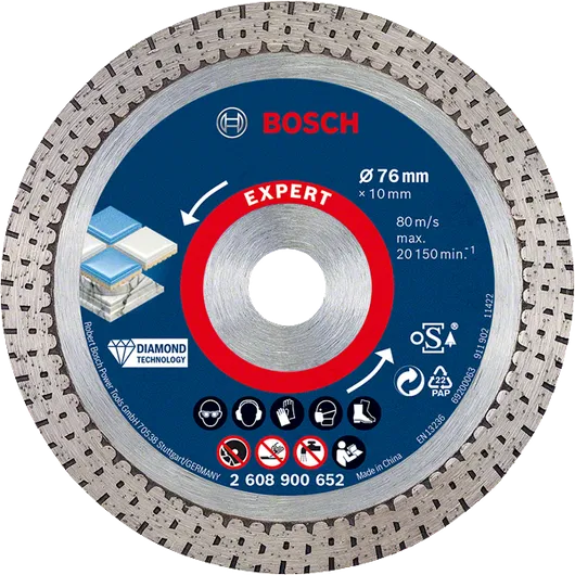 דיסק חיתוך יהלום Bosch EXPERT HardCeramic 76 מ"מ.