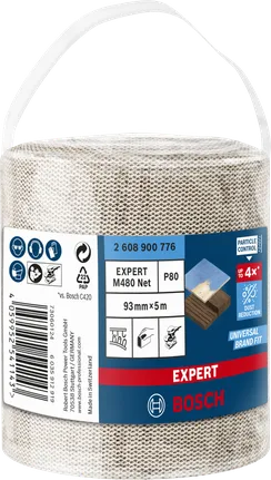 גליל רשת שיוף Bosch EXPERT M480 93 מ"מ × 5 מטר G 80.