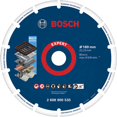 דיסק חיתוך יהלום Bosch Expert לחומרים מרובים.