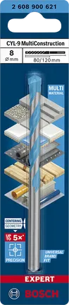 מקדח Bosch CYL-9 MultiConstruction 8×80×120 מ"מ.