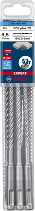 מקדחי Bosch EXPERT SDS plus-7X 6.5×150×215 מ"מ, חבילה של 10.