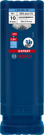 מקדחי Bosch EXPERT SDS plus-7X 10×150×215 מ"מ, 30 יחידות.