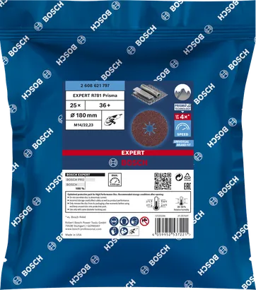 דיסק סיב קרמי Bosch EXPERT R781 Prisma 180 מ"מ 36+.