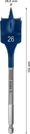 מקדח ספייד Bosch EXPERT Self Cut Speed 26 מ"מ.