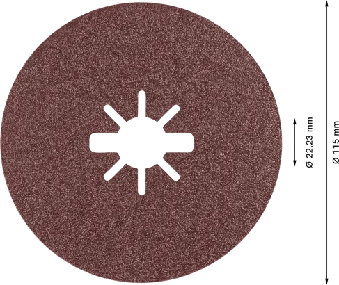 דיסק סיבים Bosch EXPERT R781 Prisma Ceramic X-LOCK 115 מ"מ.