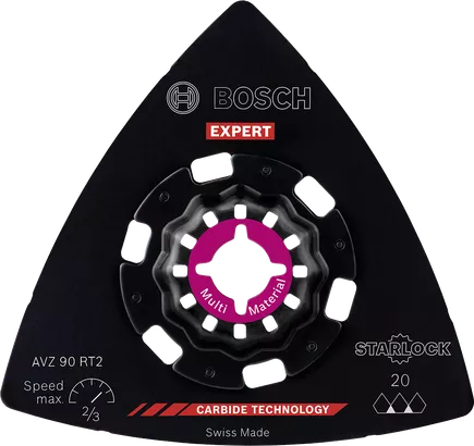 פלטת שיוף Bosch EXPERT AVZ 90 RT2 קרביד, 90 מ"מ.