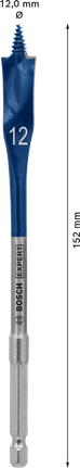 מקדח ספייד Bosch EXPERT Self Cut Speed 12 מ"מ.