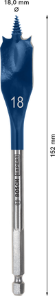 מקדח ספייד Bosch EXPERT Self Cut Speed 18 מ"מ.