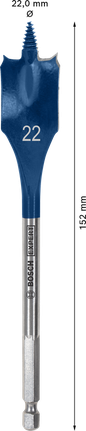 מקדח ספייד Bosch EXPERT Self Cut Speed 22 מ"מ.