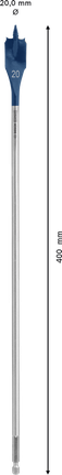 מקדח ספייד מהיר וחיתוך עצמי Bosch EXPERT 20x400 מ"מ.