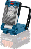 פנס עבודה אלחוטי Bosch GLI VariLED עם מעמד מתכוונן.