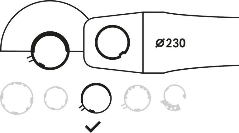 מגן משולב Bosch 230 מ"מ למטחנת זווית.