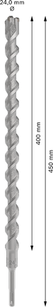 מקדח פטיש Bosch PRO SDS plus-5X 24x400x450 מ"מ.