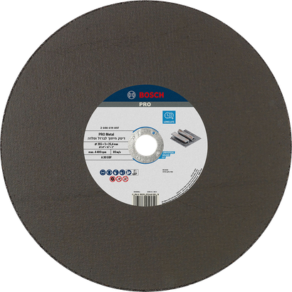 דיסק חיתוך מתכת Bosch PRO 355 מ"מ למתכת.