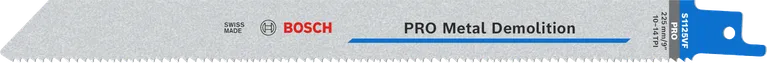 להב Bosch PRO להריסת מתכת S1125VF עם שיניים שונות.