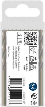 חבילת מקדח סיבוב Bosch PRO נירוסטה HSS-Co.