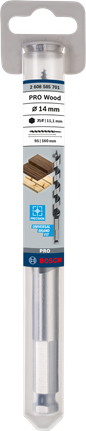 מקדח עץ Bosch PRO 14 מ"מ.