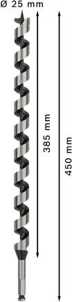 מקדח עץ Bosch PRO 25 מ"מ 450 מ"מ לקידוח עמוק.