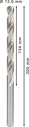 מקדח סיבוב Bosch PRO Metal HSS-G באורך 12 מ"מ.