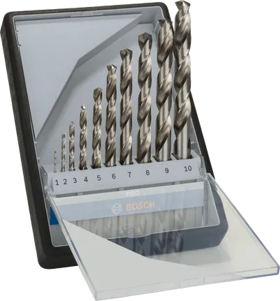 סט מקדחי סיבוב Bosch PRO Metal HSS-G 10 חלקים.