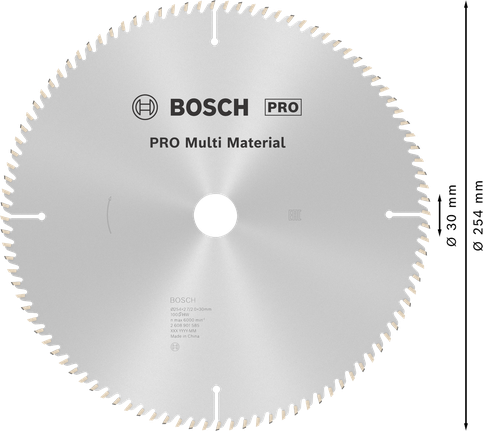 להב מסור עגול Bosch PRO Multi Material, 254 מ"מ.