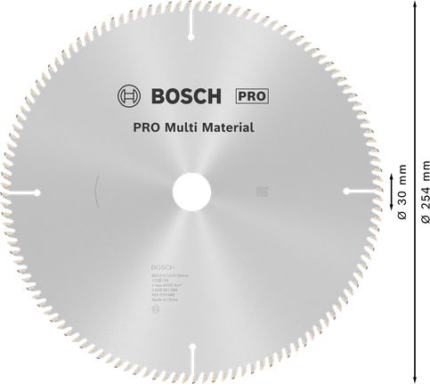 להב מסור עגול Bosch PRO Multi Material, 254 מ"מ.