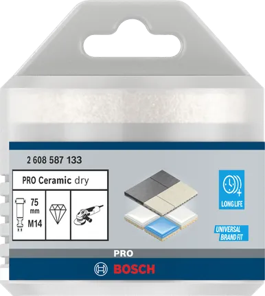 חותך ליבות יבש קרמי Bosch PRO 75×35×14 מ"מ.