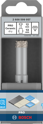 מקדח יבש קרמי Bosch PRO 12×33×13 מ"מ.