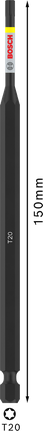 ביט טורקס אימפקט Bosch PRO T20 באורך 150 מ"מ.
