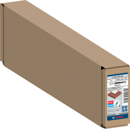 סט אזמלים מחודד Bosch SDS plus-5C 250 מ"מ 5 חלקים.