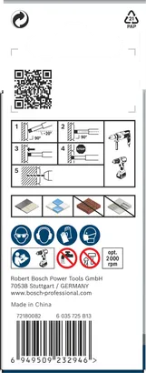 סט מקדחי יבש קרמיים Bosch PRO 6×66 8×66 מ"מ 3 חלקים.