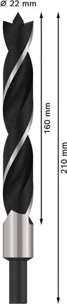 מקדח עץ Bosch PRO Brad Point 22 x 210 מ"מ.