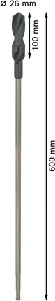 מקדח התקנה Bosch PRO Wood HSS 26x600 מ"מ.