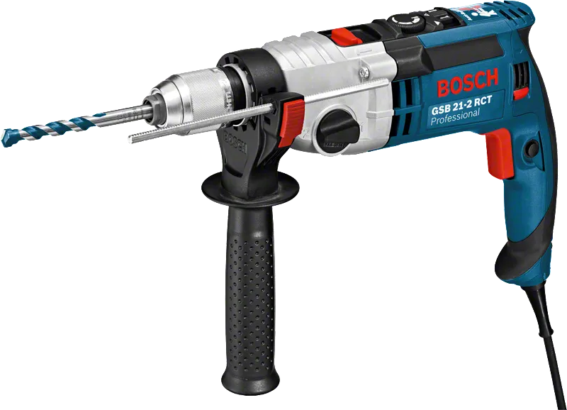 מקדחת אימפקט Bosch GSB 21-2 RCT עם ידית צד.