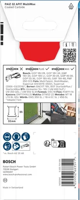 להב צולל Bosch PAIZ 32 APIT MultiMax 32×55 מ"מ.