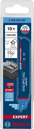 להבי מסור גומלין Bosch EXPERT S955CHC למתכת עבה וחזקה.