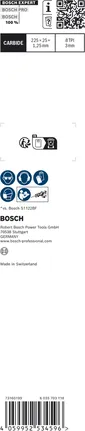 להבי מסור Bosch EXPERT Thick Tough Metal S1155CHC 225 מ"מ, חבילה של 3.